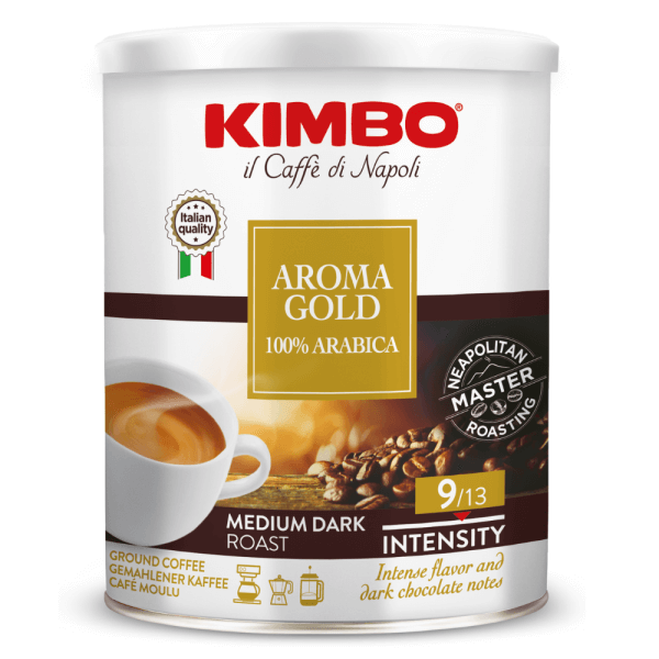 KIMBO Aroma Gold 100% Arabica Filter Coffee Tin Box (250 gr)