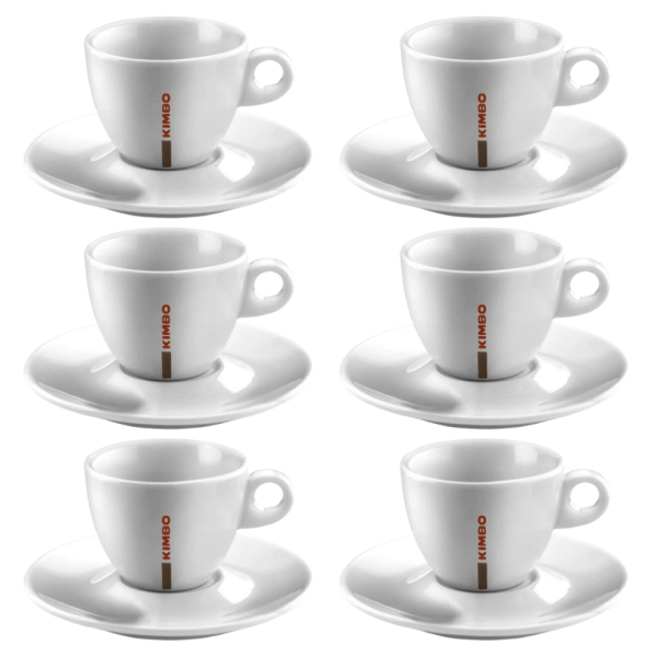 KIMBO Cappuccino Fincan + Tabak 180 cc (6’lı Set)