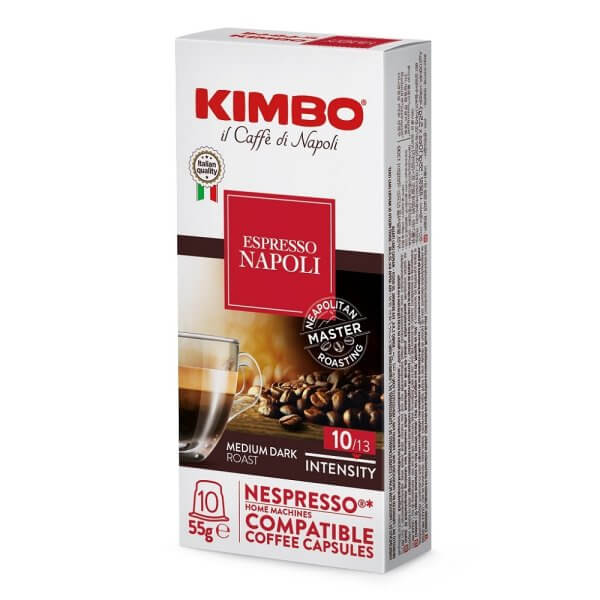 KIMBO Napoli Nespresso Uyumlu Kapsul Kahve 10lu kutuda