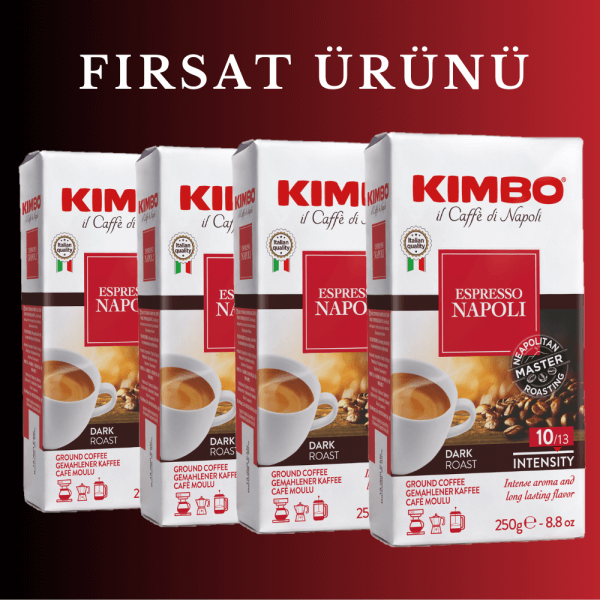 KIMBO Espresso Napoli Filtre Kahve (250 gr) (4'lü Set)