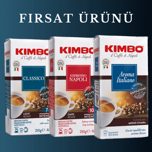 KIMBO Classico + Napoli + Italiano Filtre Kahve (250 gr) (3'lü Set)