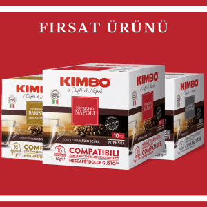 KIMBO Napoli + Intenso + Espresso Barista Dolce Gusto Uyumlu Kahve (16'lı Kutuda) (3'lü Set)