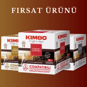 KIMBO Napoli + Intenso + Espresso Barista Dolce Gusto Uyumlu Kahve (16'lı Kutuda) (3'lü Set)