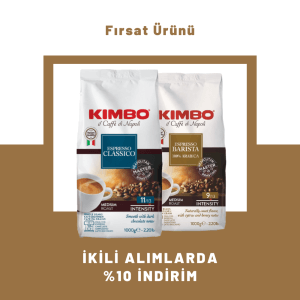 KIMBO Espresso Classico Barista 100 Arabica Cekirdek Kahve 1000 gr 2li Set