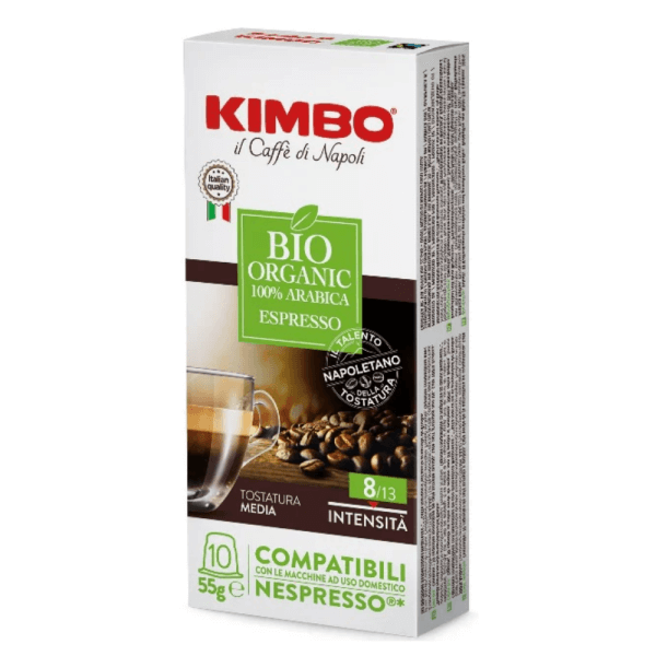 KIMBO Bio Organic Nespresso Uyumlu Kapsul Kahve 10lu Kutuda