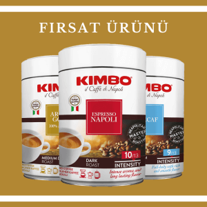 KIMBO Espresso Napoli + Aroma Gold + Decaffeinato Filtre Kahve Teneke Kutu (250 gr) (3'lü Paket)