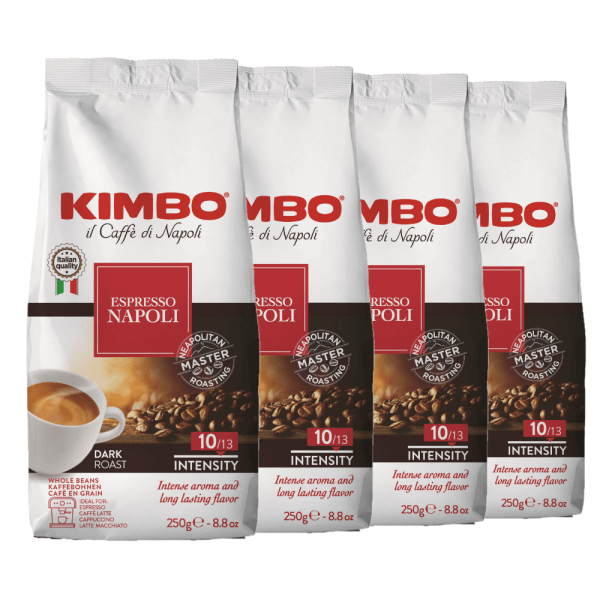 KIMBO Espresso Napoli Çekirdek Kahve (250 gr) (4'lü Paket)
