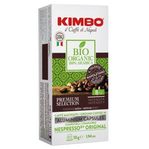 KIMBO Bio Organic 100% Arabica Nespresso Uyumlu Kapsül Kahve (Alüminyum) (10'lu Kutuda)