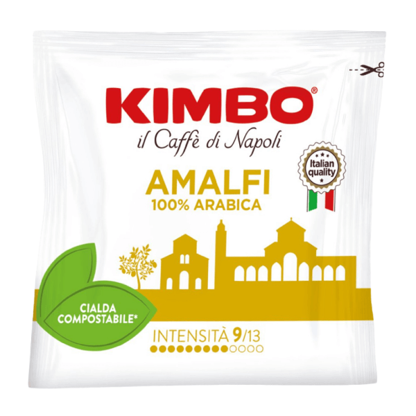 KIMBO Cialde Amalfi 100% Arabica Flat Pod Compatible Capsule Coffee (Box of 50) - Image 2