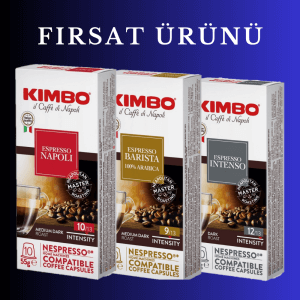 KIMBO Napoli + Barista + Intenso Nespresso Uyumlu Kapsül Kahve (10’lu Kutuda) (3'lü Set)