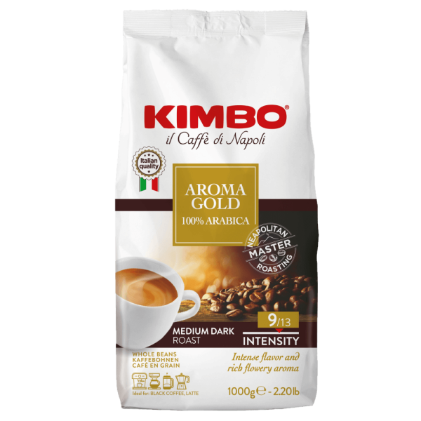 KIMBO Aroma Gold 100% Arabica Çekirdek Kahve (1000 gr)