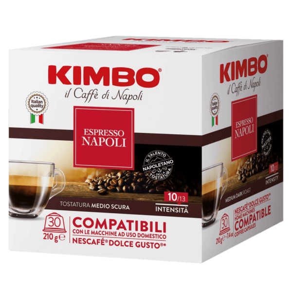 KIMBO Napoli Dolce Gusto Compatible Capsule Coffee (30 Capsule Box)